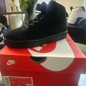 Nike Black High-Top Suede Sneakers